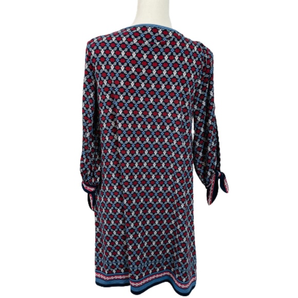 Max Studios Small Dress  Red White Blue Patriotic Print Stretch shoulder… - Picture 4 of 7